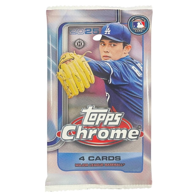 2025-26 Topps Chrome MLB Baseball Hobby Individual Booster Pack