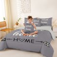 thumbnail image 3 of Feelyou Rustic Home Sweet Bedding Comforter Set for Adults Men Women, Arrow Quote King Bedding Sets, Gray, Grey Reversible, 7 Pieces, 3 of 7