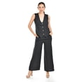 thumbnail image 1 of Set chaleco y pantalon a rayas Roman Fashion / Juvenil, 5073 (Negro lineas) negro M, 1 of 5