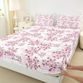 thumbnail image 3 of Manfei Cherry Blossom 3pcs Twin Sheet Sets,Chic Flower Twin Fitted Sheet,Japanese Style Breathable Flat Sheet,Super Cozy Girls Bedroom Decor, 3 of 7