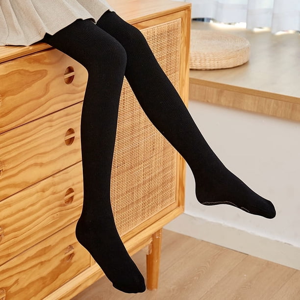 Leggings para niños de pies pequeños, leggings finos antideslizantes de primavera y otoño, calcetines de baile para niñas al aire libre, pantimedias de algodón peinado