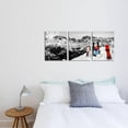 thumbnail image 4 of Hieng 3 Piece Ski Wall Art Decor Rocky Mountains at Sunrise Winter Landscape Picture Canvas Print Black and White Red Snowboards Photo Artwork for Home Living Room Decor Unframed, 4 of 6