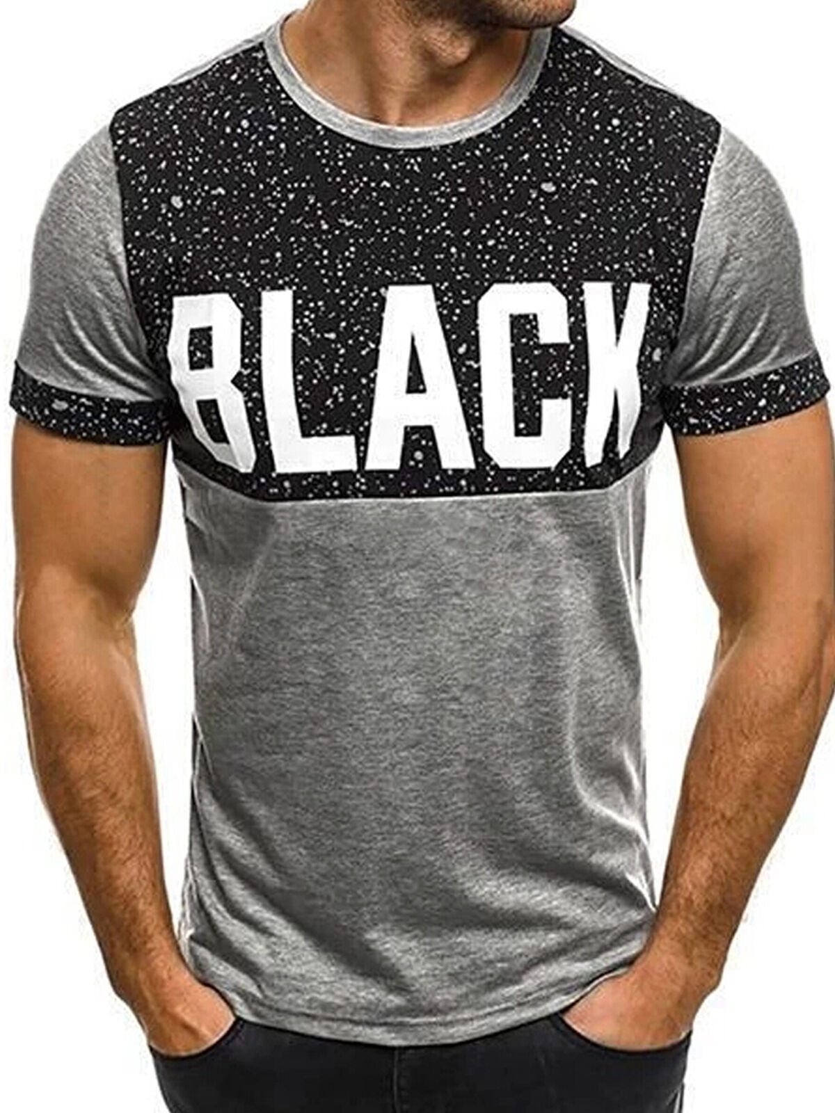 Zalanala Mens Tee Slim Fit Round Neck Print Short Sleeve Muscle Casual Tops Blouse Shirts Zalanala Mens Tee Slim Fit Round Neck Print Short Sleeve Muscle Casual Tops Blouse Shirts
