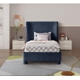 thumbnail image 4 of Meridian Furniture Penny Navy Chenille Fabric Twin Bed, 4 of 11