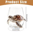 thumbnail image 3 of Artisanal Ocean Animal Glassware, Novelty Drinking Glass, Borosilicate Tumbler, Coastal Home Bar Accessories, Unique Ocean Lover Gift, Style G, 3 of 9