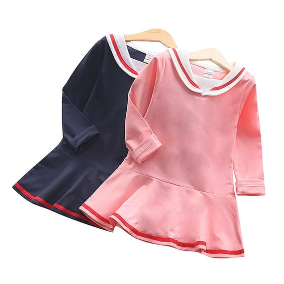 RTKFRFLM Girls Long Sleeve Fall Dress Kids Casual Base Layer Skirt for Spring and Autumn Toddler Soft Cotton Princess Gown Comfortable Everyday Playwear Clothing for Little Girls and Children