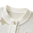 thumbnail image 4 of GYRATEDREAM Toddler Baby Girl Cardigan Sweater Round Neck Long Sleeve Knitted Pullover Tops Autumn Winter Coat Outwear, 4 of 8