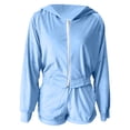 thumbnail image 4 of Track Suits for Women Set Long Sleeve Zip Up Cropped Hoodie Jacket and Shorts 2 Piece Matching Set Sweat Shorts Sets, 4 of 4