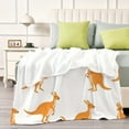 thumbnail image 4 of Comfortable Flannel Blanket with Kangaroo Print, Soft and Warm, Perfect for Naps and Home Decoration, Suitable for All Seasons, Lightweight and Durable, Comfortable Home Decor, 4 of 6