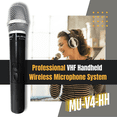 thumbnail image 6 of MUSYSIC MU‑V4‑HL Professional 4‑Channel VHF Wireless Microphone System – 2 Handheld + 2 Lavalier/Headset Mics, Long‑Range, Individual Volume Control, Rackmount Receiver, 6 of 8