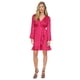 thumbnail image 1 of Michael Kors Womens Jacquard Snake Print Surplice Dress, ltpaspink, L, 1 of 1
