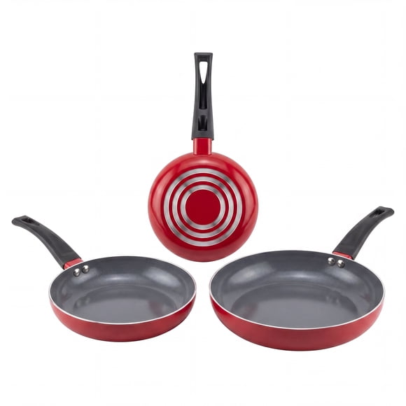 Juego Sartenes FOODE 16/20/24 Antiadherentes FDE05016 Rojo