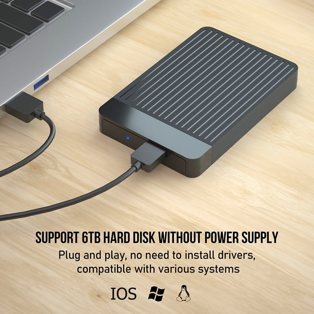 2,5 SATA a USB 3,0 adaptador caja de disco duro indicador LED carcasa de disco duro para disco SSD HDD caja tipo C 3,0 caso JShteea Nuevo