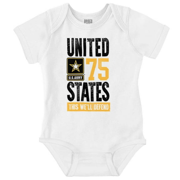United States Army This We'll Defend Romper Boys or Girls Infant Baby Brisco Brands NB