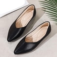thumbnail image 6 of Black Ladies Casual Versatile Soft Sole Shoes Trendy Loafers Flat Pu, 6 of 9