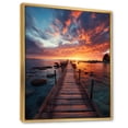 thumbnail image 2 of Designart "Coastal Tranquility Pier and Dock Views IV" Nautical & Beach Floater Framed Canvas Print, 2 of 7