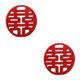 thumbnail image 1 of Injueey Boda tradicional china, doble felicidad, manualidades, decoración de de pared, cuadrado Type1 NO1, 1 of 1