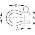 thumbnail image 2 of Sea-Dog 147058-1 Stainless Steel Bow Shackle - 5/16", 2 of 2