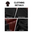 thumbnail image 6 of Zaitun Men's Knit Shirts Short Sleeve Vintage Cuban Collar Button Down with Crochet Cable Design, 6 of 7