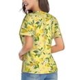 thumbnail image 2 of Goofa Lemon (2) Pattern Women's Slim-Fit Short-Sleeve V-Neck T-Shirt,Classic-Fit Short-Sleeve V-Neck T-Shirt-Large, 2 of 5