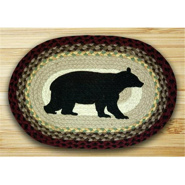 Oval Shaped Placemat, Cabin Bear