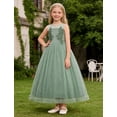 thumbnail image 4 of IBTOM CASTLE Flower Girl Formal Maxi Wedding Dress Floral First Communion Easter Ball Gown Tween Pageant Junior Bridesmaid Dresses Green, 4 of 7