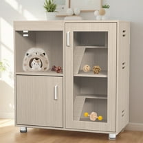 YIYADO Hamster Cage, Small Animal Cage for Chinchilla/Rat, 4-Tier Guinea Pig Cage Wood with Acrylic Windows, Storage Cabinet, Openable Top, Hamster Cages and Habitats