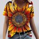 thumbnail image 1 of Fiudx Ofertas Flash Del Día Solo En Línea Camiseta de Manga Corta con Cuello En V Estampada para El Día de La Independencia Informal a La Moda para Mujer, 1 of 4
