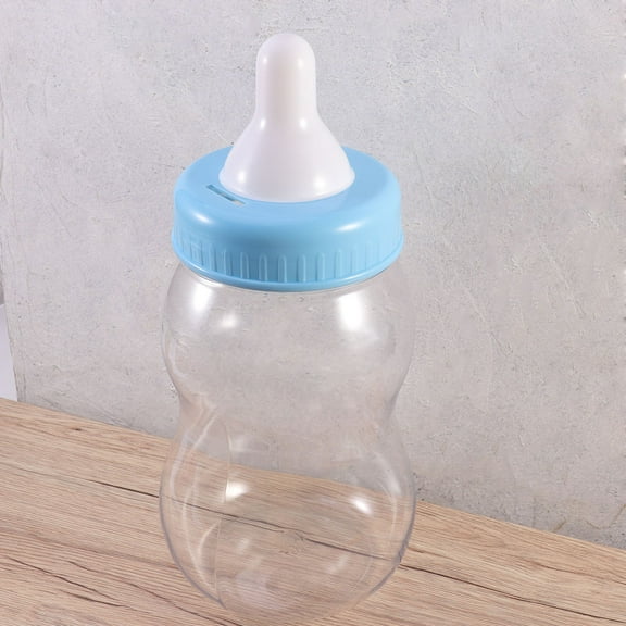 LEORX Large Money Bottle Baby Bottle Bank Blue PVC 1Pack