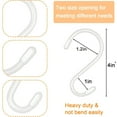 thumbnail image 2 of 12 Pack 4 Inch S Hooks for Hanging Plants,Heavy Duty S Hooks, Vinyl Coated Non Slip Clothes S Hooks, Black S Hooks Pot Rack Closet Hooks for Hanging Plants, Clothes, Kitchen Utensil, Pots, Pans, 2 of 7