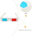 thumbnail image 4 of 100 Pairs 3D Cardboard Glasses Glasses Universal Anaglyph 3 Cardboard Paper Red Blue Cyan or Movie, 4 of 9