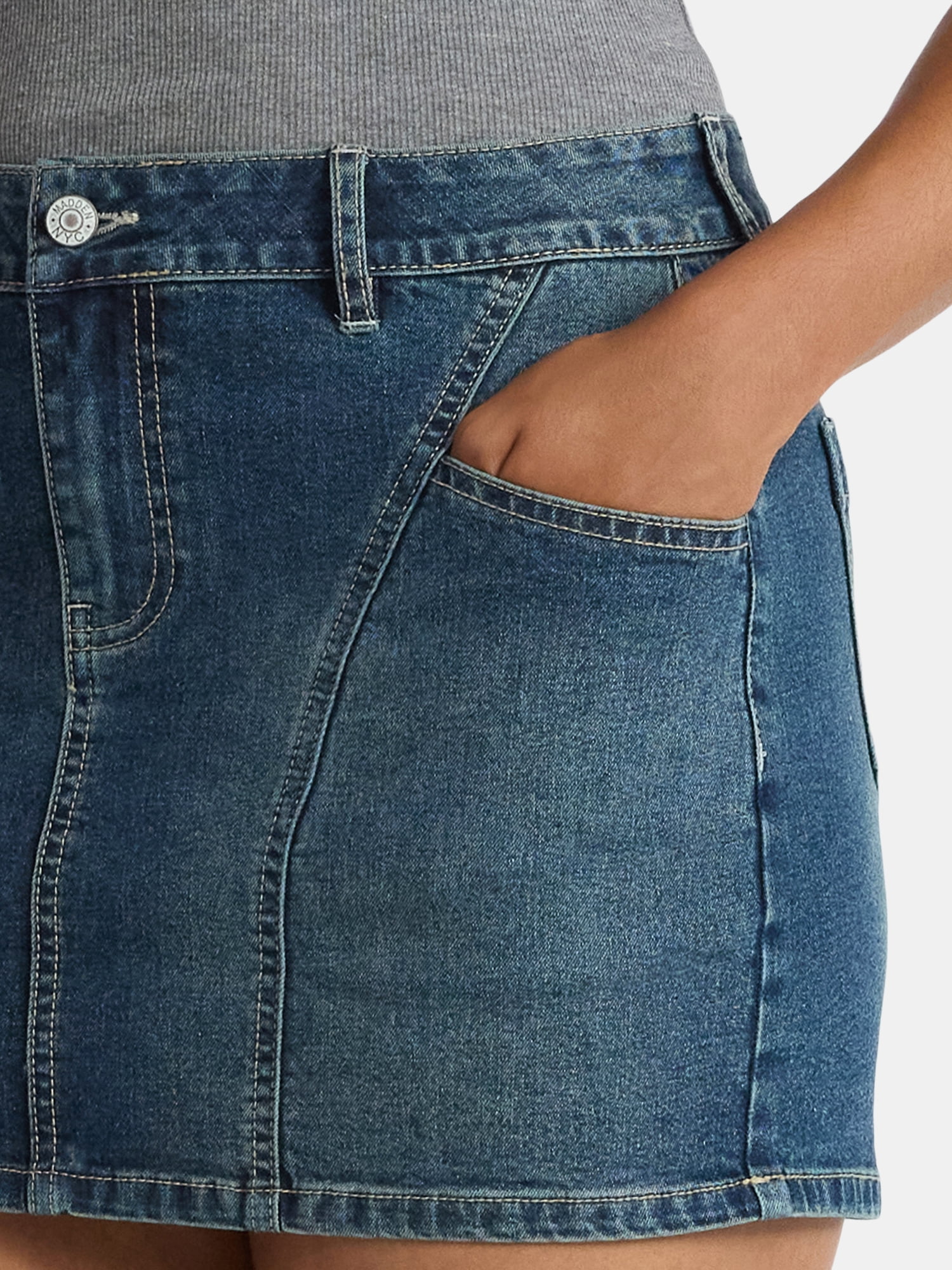 Madden NYC Women's Denim Mini Skirt, Sizes XXS-XXL