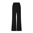 thumbnail image 5 of QATAINLAV Wide Leg Pants for Women Summer Baggy Flowy Linen Palazzo Pants Beach Casual Elastic Waist Trouser with Pockets Black L Gifts for Mom, 5 of 7