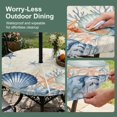 thumbnail image 5 of Round Outdoor Tablecloth with Umbrella Hole and Zipper, Navy Blue Coastal Tablecloth with Elastic Waterproof, Shell Starfish Coral Nautical Beige Ocean Patio Table Covers for 36" - 44" Pool Tables, 5 of 9