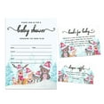 thumbnail image 1 of Inkdotpot Set Of 30Winter Jungle Theme Baby Shower Invitations-Diaper Raffle Tickets And Baby Shower Book Request Cards Gender Neutral Invites Its A Boy Its A Girl, 1 of 8