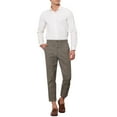 thumbnail image 2 of Lars Amadeus Plaid Cropped Pants for Men's Flat Front Ankle Length Checked Dress Pants, 2 of 4