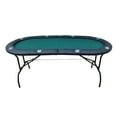 thumbnail image 2 of IDS POKER Texas Holdem Poker Table For 73" 8 Players Padded Rails and Cup Holders Green Felt Foldable Legs, 2 of 8