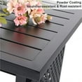 thumbnail image 3 of MF Studio Patio Parasol Table d'Appoint 22 "X 22" Table de Bistrot Carrée pour Piscine de Jardin Extérieure avec Trou de Parasol 1.57, 3 of 6