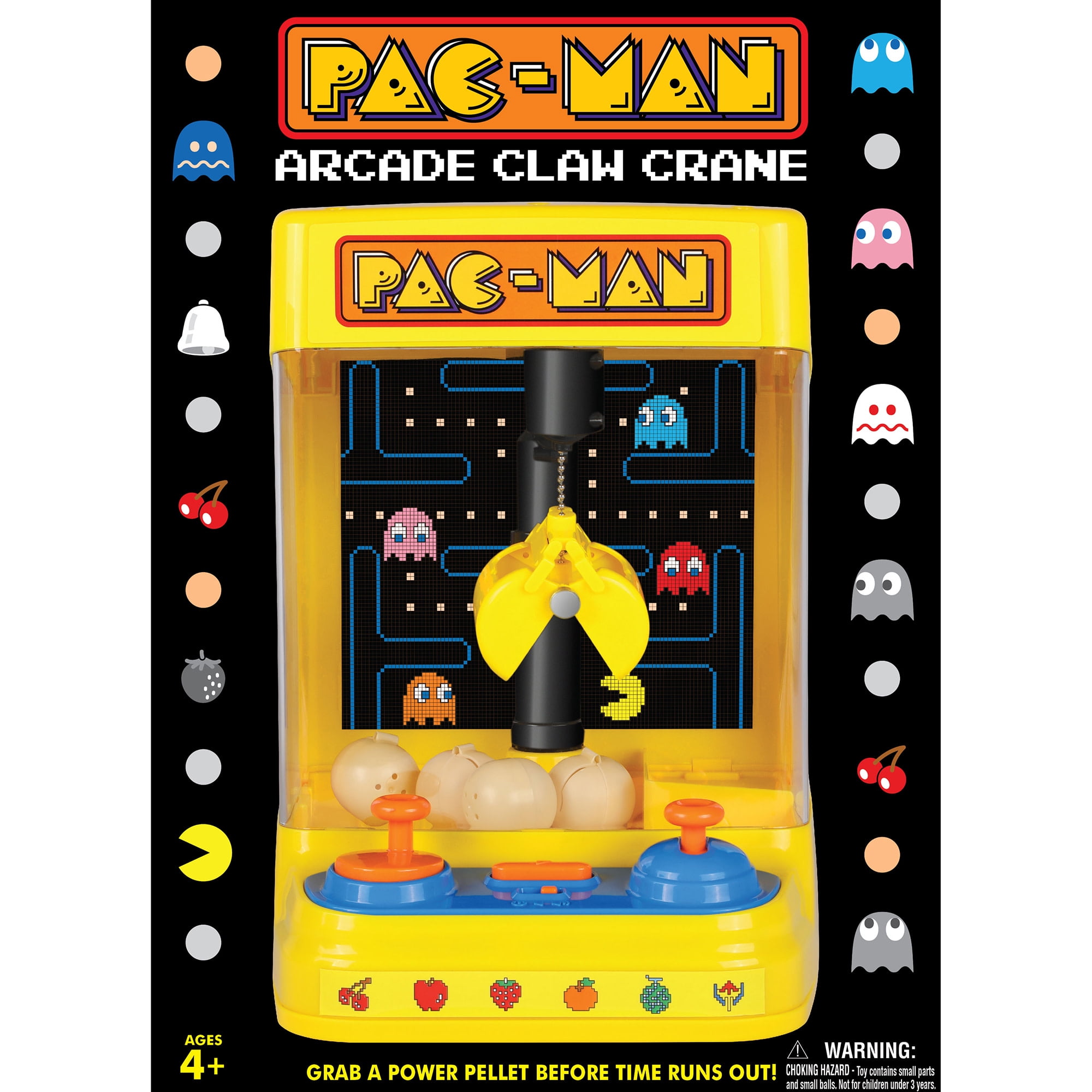 Pac-Man Arcade Claw Crane Core Series, Tabletop Game, Dual Joystick, Licensed Toy, Ages 4+, Multicolor, 1 Piece
