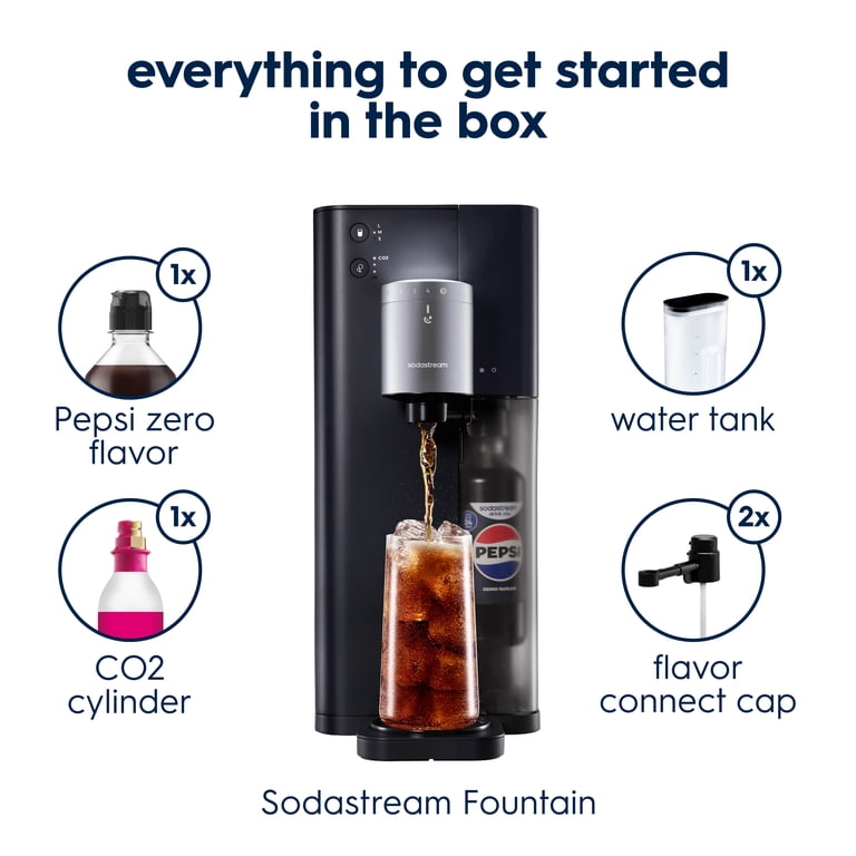 Sodastream Fountain Sparkling Drink Maker Black/Silver, Includes