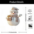 thumbnail image 3 of Xihbxyly Maceta Acrílica con Forma de Muñeco de Nieve, Decoración Navideña, Atractiva para Exteriores, Material Duradero y Resistente a La Intemperie, Versátil para Uso En Interiores y Exteriores, Id, 3 of 7