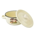thumbnail image 2 of Novomoskovsjka Posuda Mushrooms Cylindrical Enamel Pot with Lid 1.6 Qt (1.5 L) Enameled Steel Stockpot Cooking Pot Induction Pot Enamelware Kitchen Pot Enamel Stock Pot Soup Pot, 2 of 10