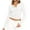 White, variant on aidice Crop Tops for Women Casual Round Neck Long Sleeve Button up Slim Fitting Comfy Stretch Shirts