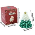 thumbnail image 2 of Scented Christmas Tree Shaped Candles with Bell Topper Xmas Tree Candles Gifts for Christmas Home Party Room Table Decoration Handmade Perfect Gift for Friends, Boxed, 2 of 5