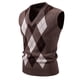 thumbnail image 5 of Chaqueta de Punto de Cuello en V de los Hombres, Abrigo Cálido con Ligero Estiramiento para el Otoño Y el Uso Casual Diario, Blusa en Capas de Moda, 5 of 7