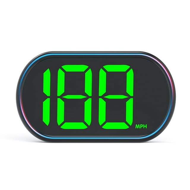 Zootealy High-Definition 3-Inch HUD with MPH Display - Easy Plug-and-Play Operation - Black ABS Material - White and Green Word Color Options