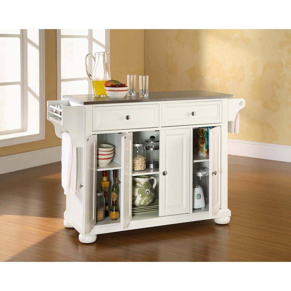 Crosley Furniture Alexandria Stainless Steel Top Full Size Kitchen Island/Cart