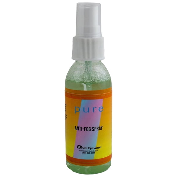 One 2-Ounce Bottle of Birdz Eyewear Anti Fog Spray Defogger Safe on ALL Lenses