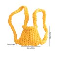 thumbnail image 3 of Mochila para mujer, mochila informal tejida gruesa de lana islandesa para niñas (amarillo) Ndcxsfigh Para Estrenar, 3 of 6