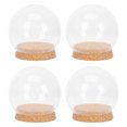 thumbnail image 2 of IMIKEYA  Clear Eternal Flower Cover Khaki Decorative Glass for Decoration Use 4Pcs, 2 of 8